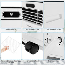 Load image into Gallery viewer, Portable Air Conditioner w/ Remote Control, AC Unit w/ Cooling, Dehumidifying, Fan & Sleep Mode, 9000 BTU Cools Up to 30㎡, 24H Timer & LED Display, Air Cooler w/ Window Kit