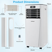 Load image into Gallery viewer, Portable Air Conditioner w/ Remote Control, AC Unit w/ Cooling, Dehumidifying, Fan & Sleep Mode, 9000 BTU Cools Up to 30㎡, 24H Timer & LED Display, Air Cooler w/ Window Kit