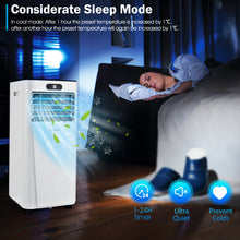 Load image into Gallery viewer, Portable Air Conditioner w/ Remote Control, AC Unit w/ Cooling, Dehumidifying, Fan & Sleep Mode, 9000 BTU Cools Up to 30㎡, 24H Timer & LED Display, Air Cooler w/ Window Kit