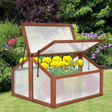 Load image into Gallery viewer, Wooden Greenhouse Garden Planter Box Growhouse Portable Cold Frame Transparent
