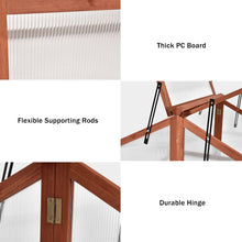 Load image into Gallery viewer, Wooden Greenhouse Garden Planter Box Growhouse Portable Cold Frame Transparent