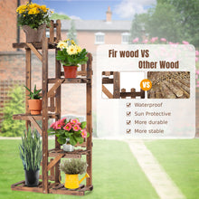 Load image into Gallery viewer, 5 layer wooden flower rack ; product size 60*26*130cm, meterial Chinese fir
