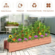 Load image into Gallery viewer, Outdoor Raised Garden Bed Fir Wood Elevated Flower Herbs Planter Growing Box