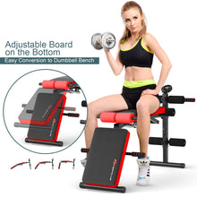 Load image into Gallery viewer, Adjustable Sit Up Bench Foldable Abdominal Training Workout Machine LCD Monitor
