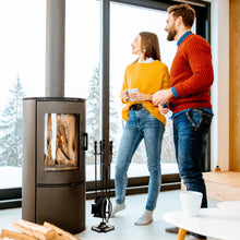 Load image into Gallery viewer, 5 Piece Fireplace Tool Set Iron Fireside Fire Companion Poker Tong Shovel Brush