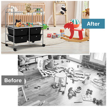 Load image into Gallery viewer, 4 Drawers Storage Trolley Mobile Rolling Utility Cart Home Office Organizer