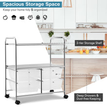 Load image into Gallery viewer, 4 Drawers Storage Trolley Mobile Rolling Utility Cart Home Office Organizer
