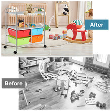 Load image into Gallery viewer, 4 Drawers Storage Trolley Mobile Rolling Utility Cart Home Office Organizer