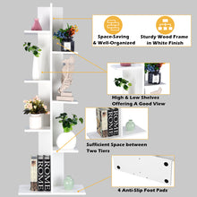 Load image into Gallery viewer, 7 Tier Bookshelf Storage Display Rack Floor Standing Bookcase Shelving Organizer