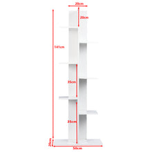 Load image into Gallery viewer, 7 Tier Bookshelf Storage Display Rack Floor Standing Bookcase Shelving Organizer
