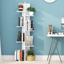 Load image into Gallery viewer, 7 Tier Bookshelf Storage Display Rack Floor Standing Bookcase Shelving Organizer