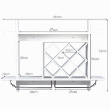 Load image into Gallery viewer, Wall Mounted Wine Rack Organizer Bottle Bottle & Glass Holder Bar Storage Shelf