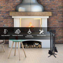 Load image into Gallery viewer, 5PCS Fireplace Tool Set Coal Fire Wood Burner Accessories Fireside Iron Tool