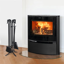 Load image into Gallery viewer, 5PCS Fireplace Tool Set Coal Fire Wood Burner Accessories Fireside Iron Tool