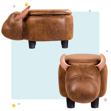 Load image into Gallery viewer, Animal Storage Ottoman Foot Rest Stool Padded Seat Upholstered Ride-on Ottomans