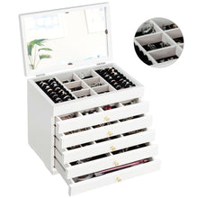 Load image into Gallery viewer, Jewelry Box Jewel Display Case Jewel Holder Cabinet Makeup Necklace Ring Earring Storage Organizer