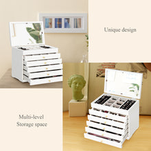 Load image into Gallery viewer, Jewelry Box Jewel Display Case Jewel Holder Cabinet Makeup Necklace Ring Earring Storage Organizer