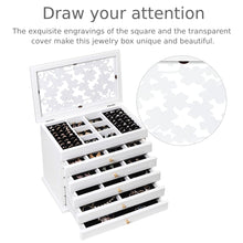 Load image into Gallery viewer, Vintage Wooden Jewellery Box Chest Rings Necklaces Storage Organiser Cabinet