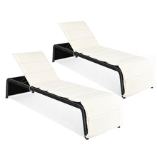 Load image into Gallery viewer, Patio Lounge Chair, 5-Position Adjustable Outdoor Recliner Rattan Chair, Chaise Lounge w/Thick Cushion, Wicker Rattan Sun bed, Reclining Lounge Chair for Patio, Poolside, Backyard