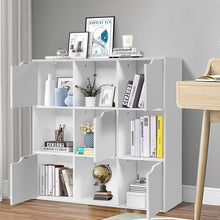 Load image into Gallery viewer, 9 Cube Bookcase Shelving Display Storage Unit Wooden Organiser Cupboard Cabinet