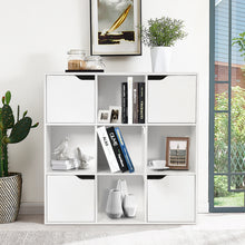 Load image into Gallery viewer, 9 Cube Bookcase Shelving Display Storage Unit Wooden Organiser Cupboard Cabinet