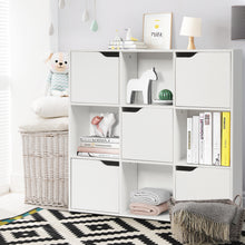 Load image into Gallery viewer, 9 Cube Bookcase Shelving Display Storage Unit Wooden Organiser Cupboard Cabinet
