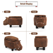 Load image into Gallery viewer, Upholstered Animal Shaped Storage Ottoman Ride-on Footrest Stool Rest Seat New