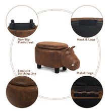 Load image into Gallery viewer, Upholstered Animal Shaped Storage Ottoman Ride-on Footrest Stool Rest Seat New