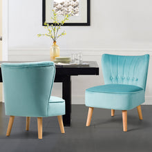 Load image into Gallery viewer, Home Velvet Accent Chair Occasional Soft Oyster Fluted Retro Bedroom Living Room