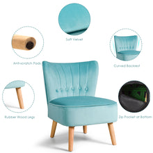 Load image into Gallery viewer, Home Velvet Accent Chair Occasional Soft Oyster Fluted Retro Bedroom Living Room