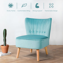 Load image into Gallery viewer, Home Velvet Accent Chair Occasional Soft Oyster Fluted Retro Bedroom Living Room