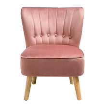 Load image into Gallery viewer, Home Velvet Accent Chair Occasional Soft Oyster Fluted Retro Bedroom Living Room