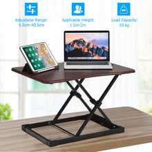 Load image into Gallery viewer, Standing Desk Converter Adjustable Ergonomic Stand Up Desk Riser W/ Gas Spring