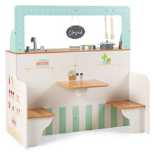 Load image into Gallery viewer, 2 in1 Wooden Kids Play Kitchen Diner Role Play Pretend Set Toy Boys & Girls