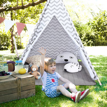 Load image into Gallery viewer, Kids Teepee Tent With Floor Mat Cotton Canvas Indian Indoor Outdoor Play House