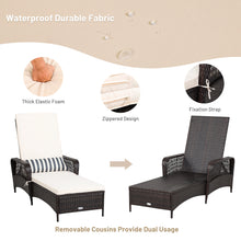 Load image into Gallery viewer, Patio Chaise PE Rattan Lounge Chair Leisure Recliner Adjustable Sun Lounger