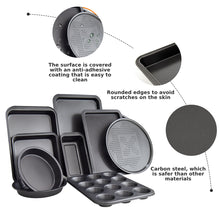 Load image into Gallery viewer, 10PCS Kitchen Non-Stick Bakeware Set Baking Equipment Heavy Duty Carbon Steel