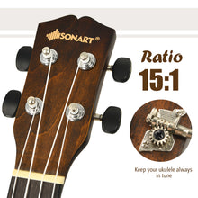 Load image into Gallery viewer, 21 Inches Ukulele Beginner Wooden Small Starter Hawaiian Guitar Instrument