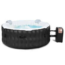 Load image into Gallery viewer, 4-Person Inflatable Hot Tub Spa Portable Heated Round Tub Spa Massage Bubble Jet