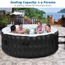 Load image into Gallery viewer, 4-Person Inflatable Hot Tub Spa Portable Heated Round Tub Spa Massage Bubble Jet