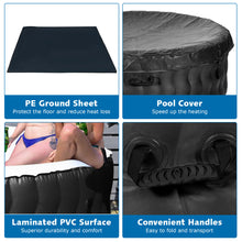 Load image into Gallery viewer, 4-Person Inflatable Hot Tub Spa Portable Heated Round Tub Spa Massage Bubble Jet