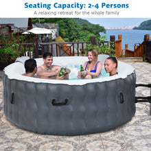 Load image into Gallery viewer, 4-Person Inflatable Hot Tub Spa Portable Heated Round Tub Spa Massage Bubble Jet
