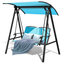 Load image into Gallery viewer, 2-Person Canopy Swing Weather Resistant Glider with Adjustable Sun Shade