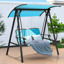 Load image into Gallery viewer, 2-Person Canopy Swing Weather Resistant Glider with Adjustable Sun Shade