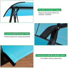 Load image into Gallery viewer, 2-Person Canopy Swing Weather Resistant Glider with Adjustable Sun Shade