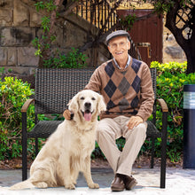 Load image into Gallery viewer, Patio Wicker Bench Outdoor Rattan Loveseat Chair All Weather Garden Seating