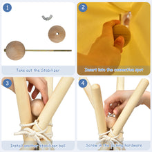 Load image into Gallery viewer, Kids Teepee Tent 100% Cotton Canvas Children Play Tents Side Storage and Window