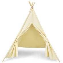 Load image into Gallery viewer, Kids Teepee Tent 100% Cotton Canvas Children Play Tents Side Storage and Window