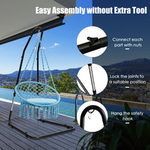 Load image into Gallery viewer, Large Heavy Duty C-stand Hanging Swing Egg Chair Hammock Frame Adjustable Height