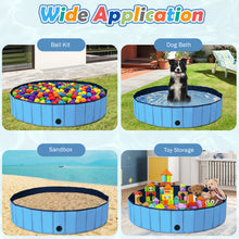 Load image into Gallery viewer, Foldable Dog Pool Indoors & Outdoors Leak-proof Pet Swimming Pool with Rotatable Drain Valve Portable PVC Pet Bathing Tub with Anti-slip Bottom